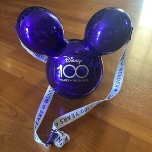 Disney Purple Mickey 100 Years Balloon Popcorn holder collector’s item